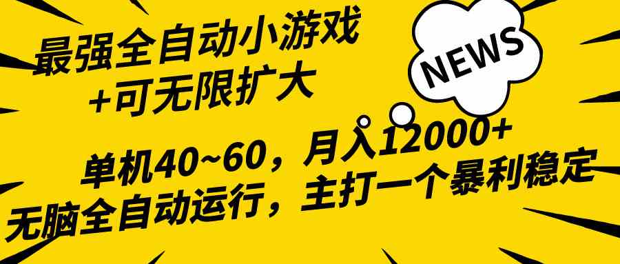 （10046期）2024最新全网独家小游戏全自动，单机40~60,稳定躺赚，小白都能月入过万 - 闪创联盟-闪创联盟