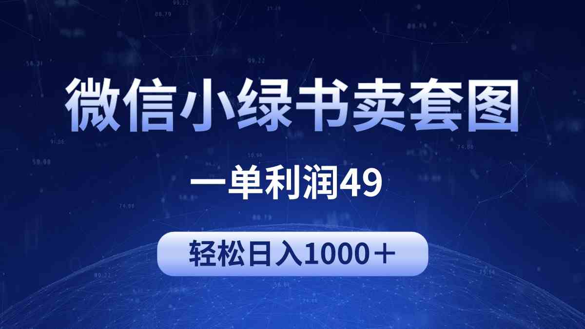 （9915期）冷门微信小绿书卖美女套图，一单利润49，轻松日入1000＋ - 闪创联盟-闪创联盟