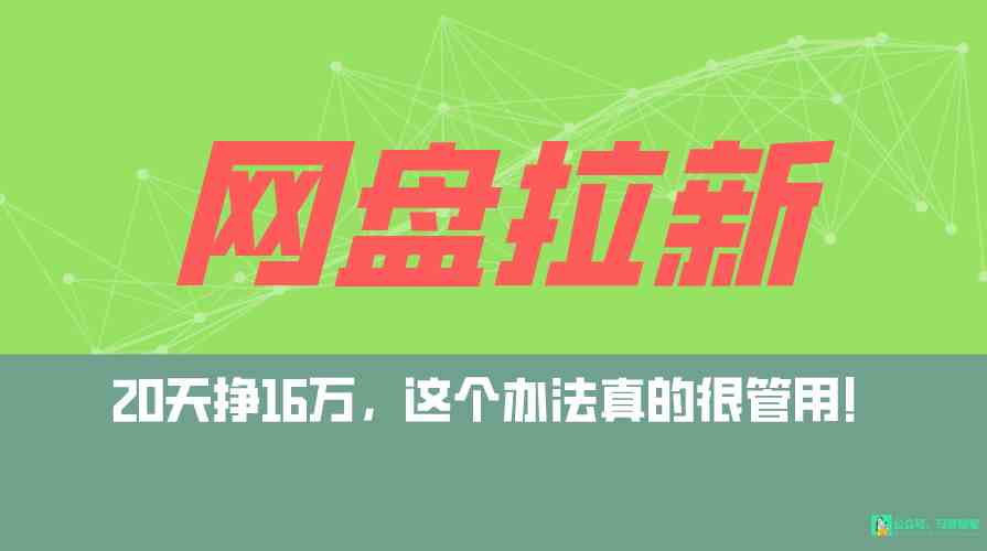 （9373期）网盘拉新+私域全自动玩法，0粉起号，小白可做，当天见收益，已测单日破5000 - 闪创联盟-闪创联盟