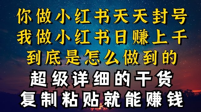 都知道小红书能引流私域变现，可为什么我能一天引流几十人变现上千，但你却频频封号违规被限流 - 闪创联盟-闪创联盟